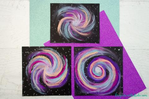 Galaxy Chalk Pastel Art