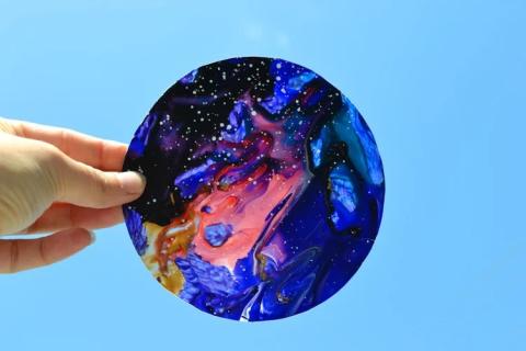 space stained suncatcher