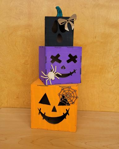 wooden jack o lanterns