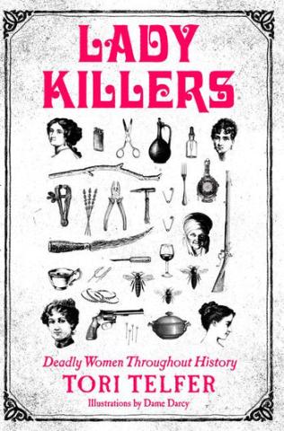 An illustrated book cover with "Lady Killers" written in bright pink.