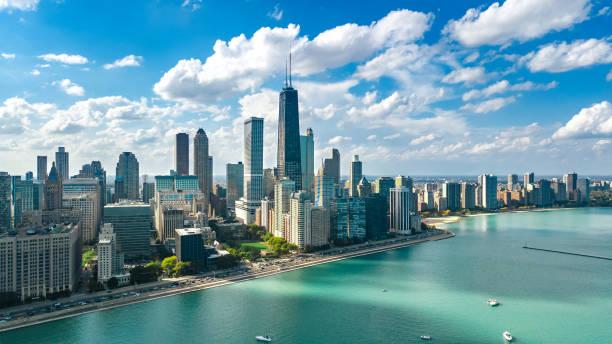 Picture of Chicago skyline and Lake Michigan