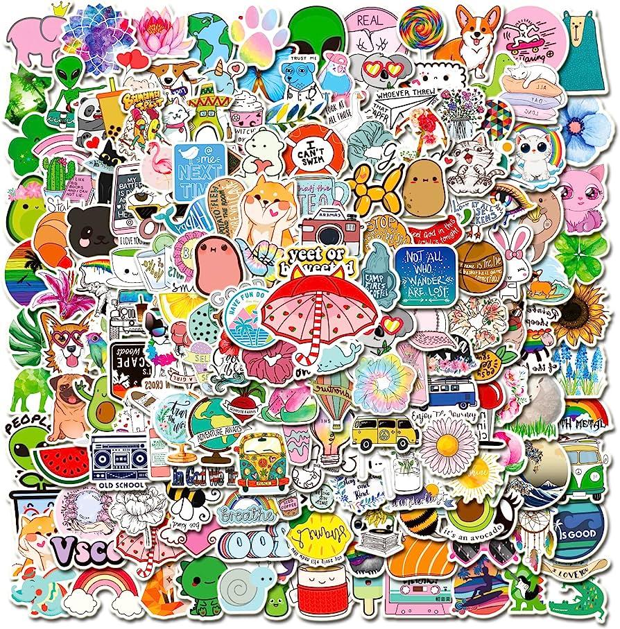 variety of colorful stickers