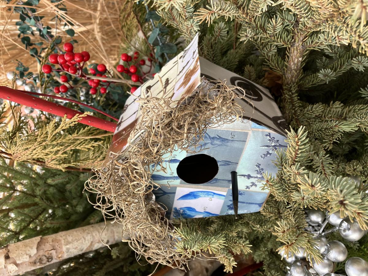 decorated birdhouse