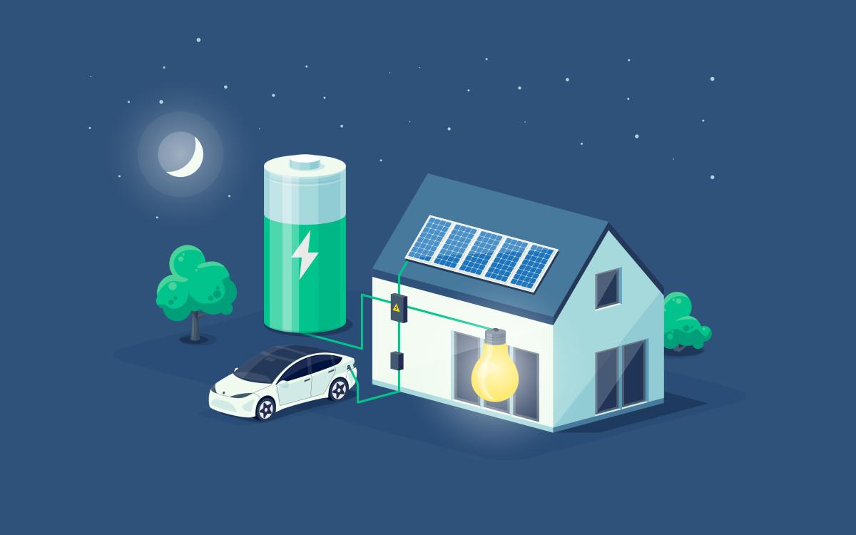 Go Electric: Save Money, Save the Planet Picture of a Eco-Friendly Home and Car